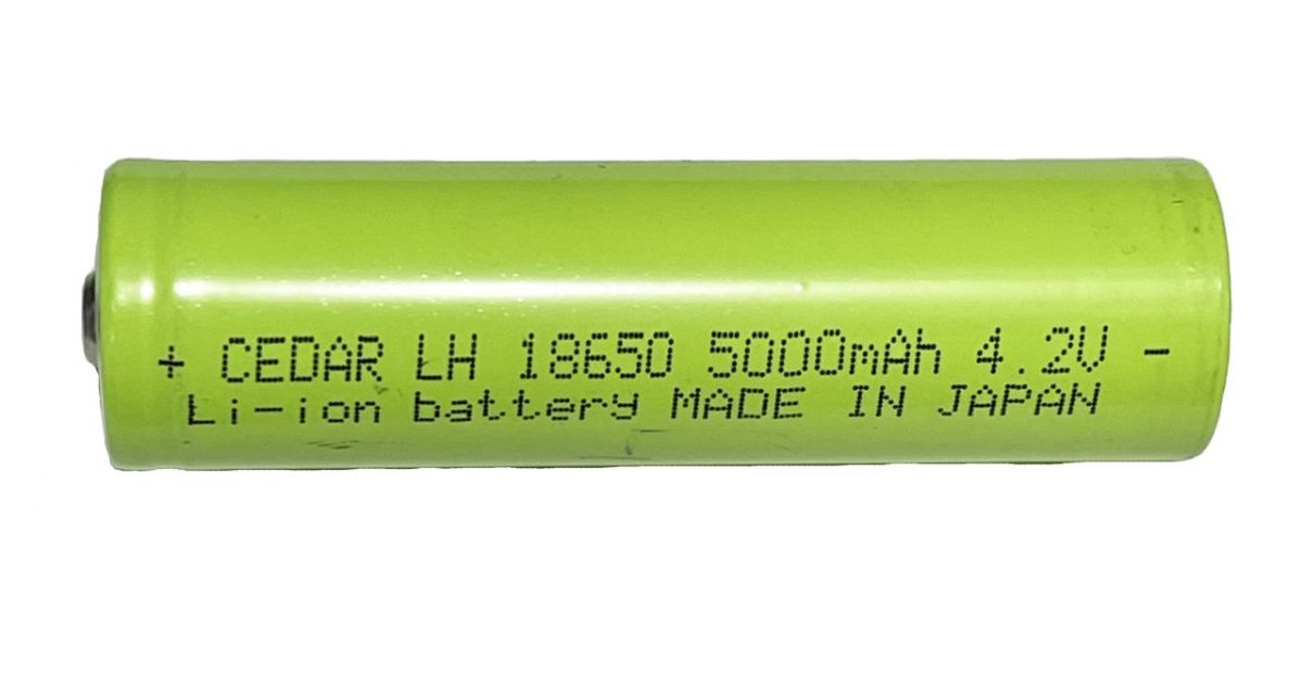 Akkumulátor Li-ion 18650 5000 mAh 4,2V - Cedar - Akcióswebáruház