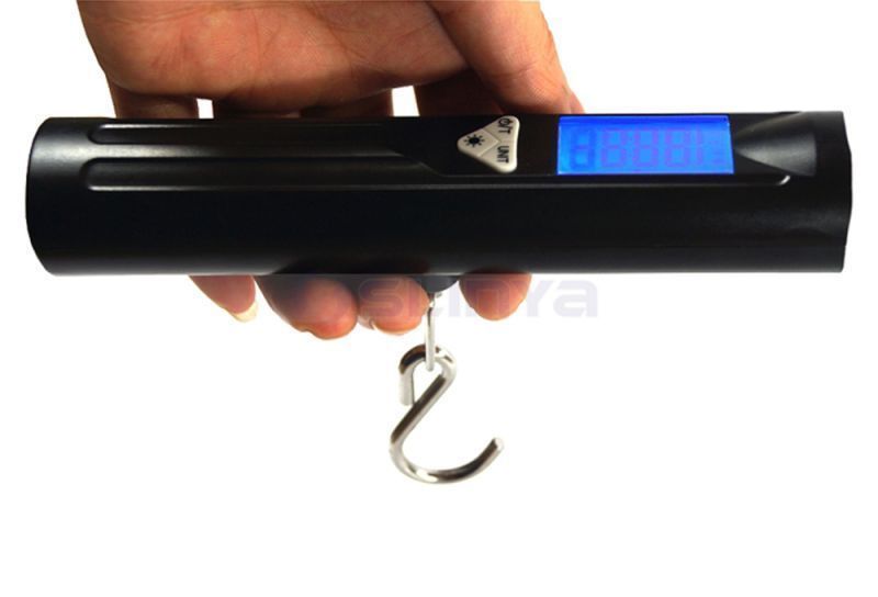 Digitális Kézi poggyász Mérleg Led lámpával 40kg-ig