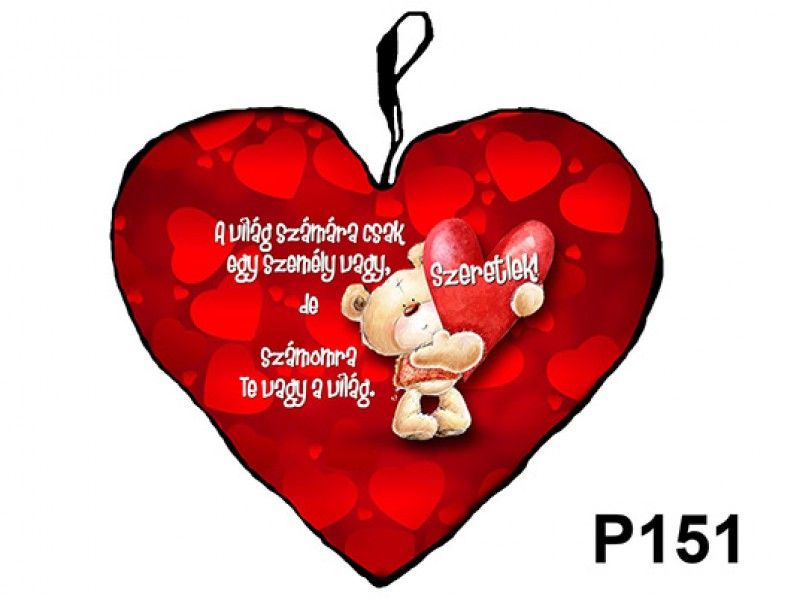 A világ számára... Szeretlek P151 - Szív alakú Díszpárna