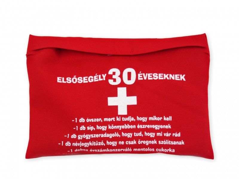 Elsősegély táska 30 éveseknek - Tréfás Elsősegély táska