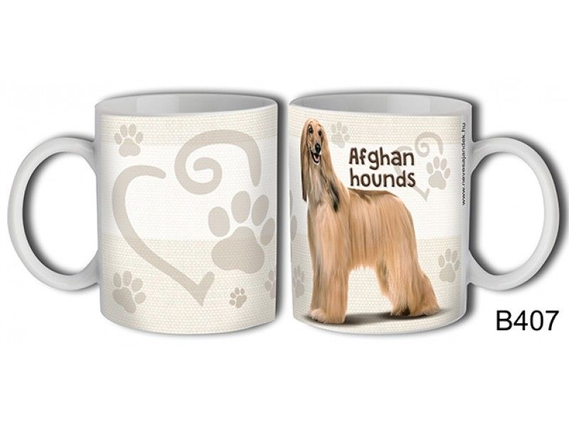 Bögre B407 Afgan hounds kutya - Állatos bögre
