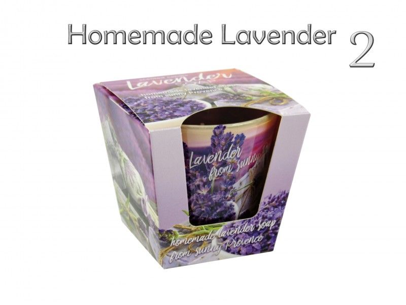 Illatgyertya pohárban Lavender 9cm 2féle típus
