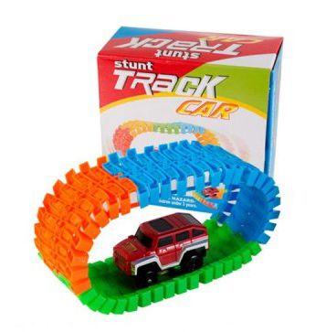 Világító autópálya Stunt Track Car 56db-os No.9906 - Gyerek játék