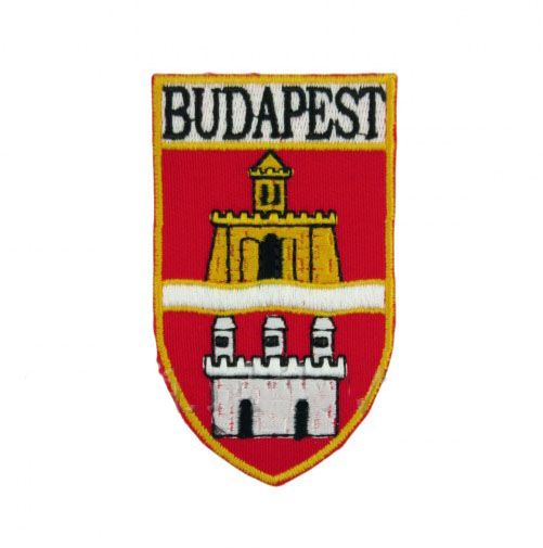 Matrica Budapest címer CA 5x8,5cm - Magyaros ajándék