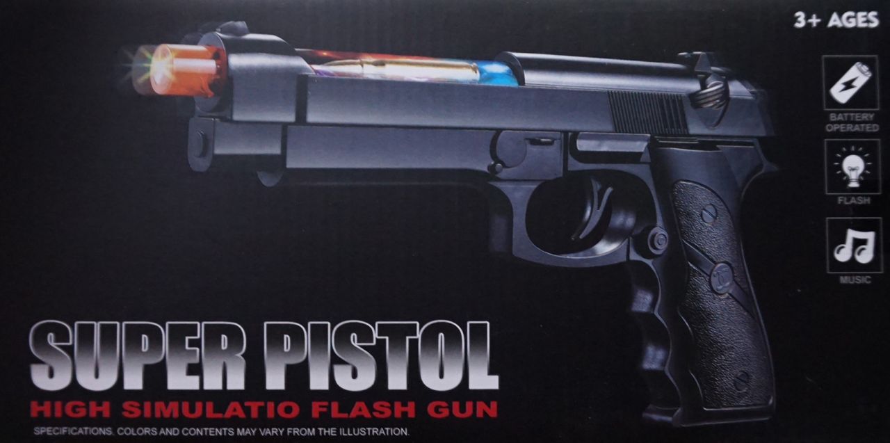 Műanyag Pisztoly Ledes Super pistol No.998 - Gyerek játék