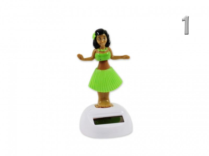 Mozgó táncoslány figura napelemes 10cm 03933 6féle színben - Napelemes mozgó figurák