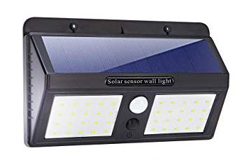 Vezeték nélküli Napelemes 40 LED fali lámpa fény-mozgásérzékelős - Vékony