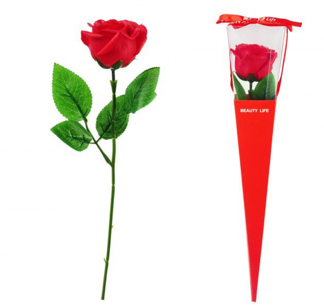 Szappan rózsaszál piros 38cm 6390 - Ajándék szappan