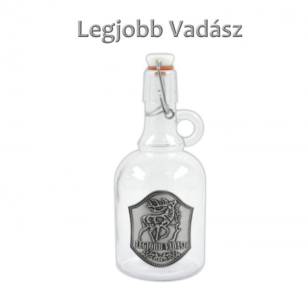 Óncimkés Füles csatos üveg Legjobb Vadász szarvas oldalt 0,5l - Óncimkés csatos üveg