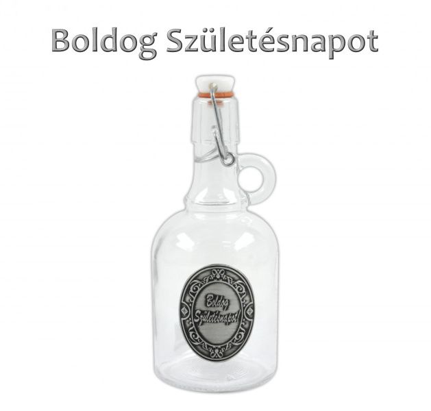Óncimkés Füles csatos üveg Boldog Születésnapot 0,5l - Óncimkés csatos üveg