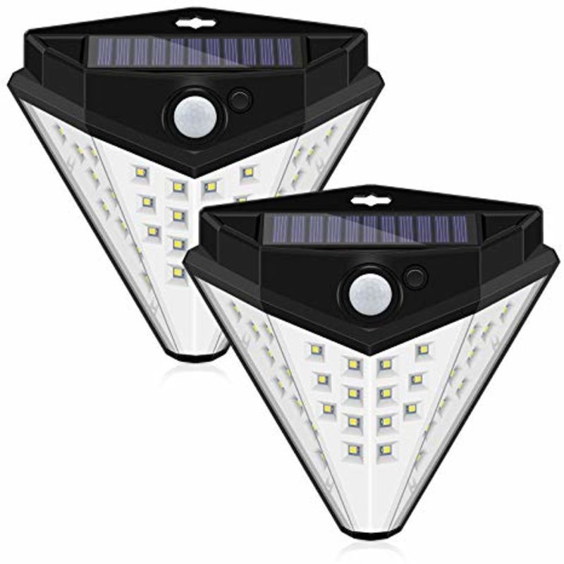 Vezeték nélküli Napelemes 38 LED fali lámpa fény-mozgásérzékelős - T-1622