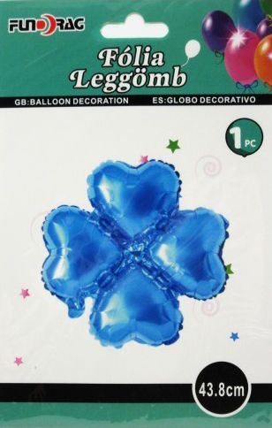 Lufi fólia Négylevelű lóhere kék 43,8cm 610812