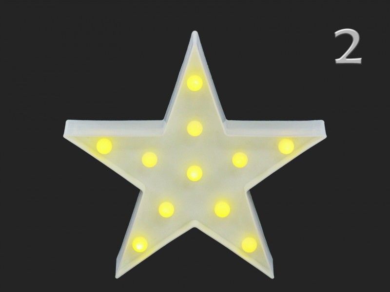 11 LEDes fali világító csillag 26cm 3féle színben 00514