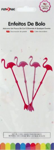Koktélpálca flamingó 4db 21cm 232195