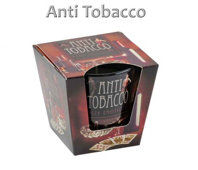 Illatgyertya pohárban Anti Tobacco 8,5cm