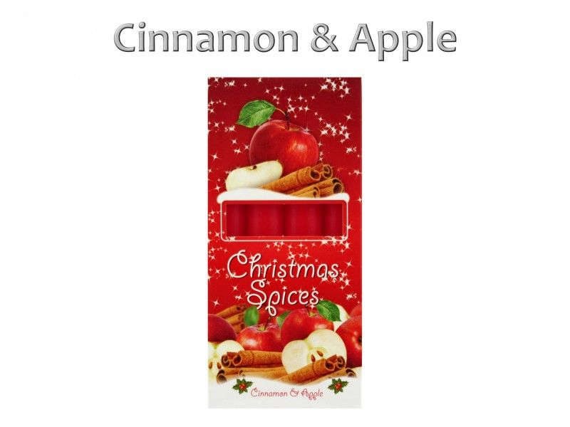 Illatos szálgyertya Cinnamon and Apple 4db 17cm