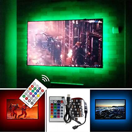 TV Led háttérvilágítás USB csatlakozós Színes RGB LED szalag távirányítóval SMD, 30 LED/m, 3 méter - LED szalag szett