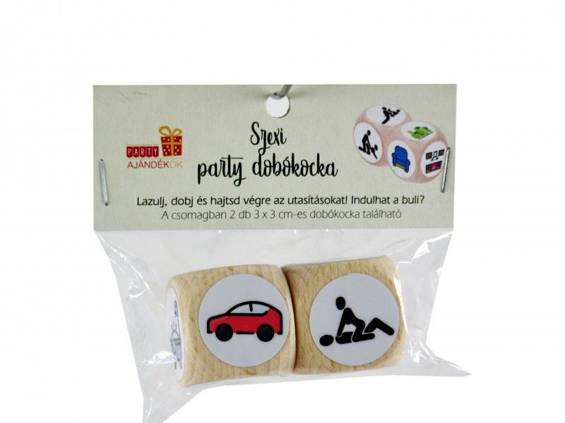 Party dobókocka Szexi 2db 3x3cm PDD002 - Vegyes tréfás termékek