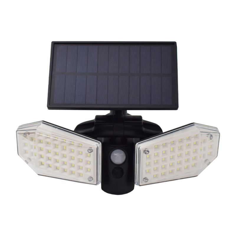 Vezeték nélküli Napelemes Kétfejű 78 LED fali lámpa fény-mozgásérzékelős - SH-078