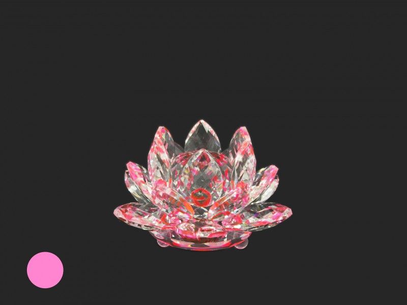 Lótusz kristály/40 rózsaszín 10x5,5cm 1215