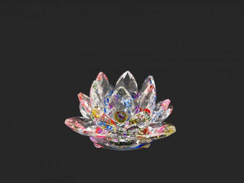 Lótusz kristály/40 színes 10x5,5cm 01213