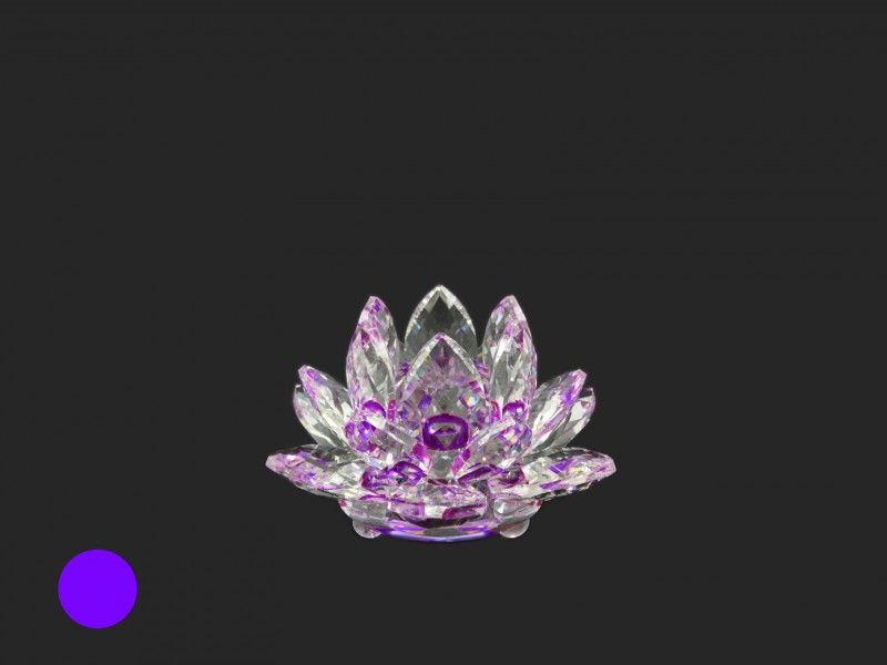 Lótusz kristály/30 lila 8x5cm 1209