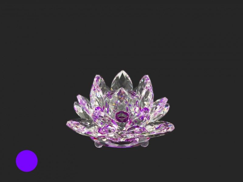 Lótusz kristály/40 lila 10x5,5cm 1212