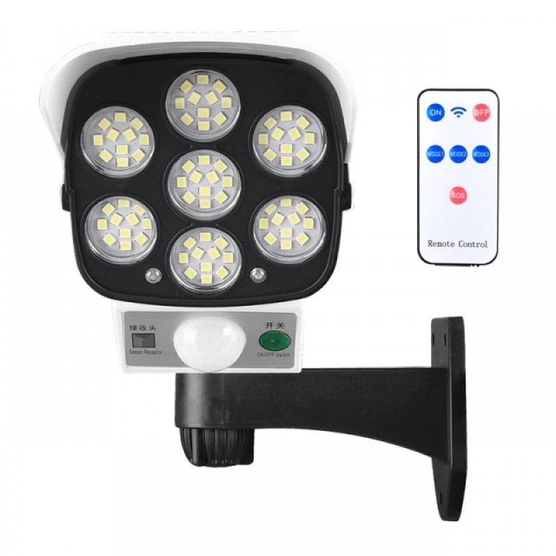 Vezeték nélküli Kamera formájú Napelemes 77 LED Reflektor fény-mozgásérzékelős - CL-877A