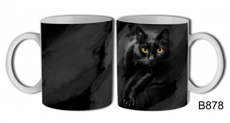 Bögre B878 Fekete macska 3dl - Állatos bögre