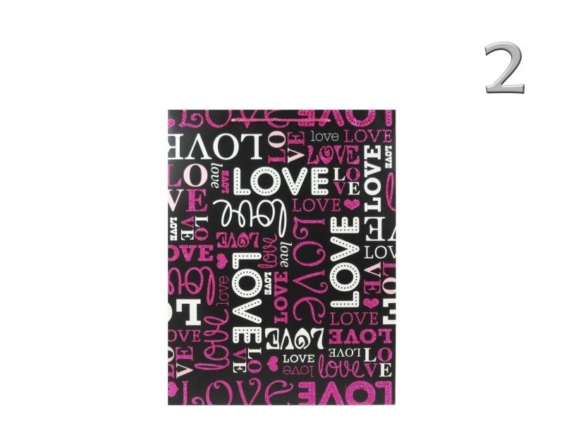 Ajándéktasak Love pink glitteres közép 18x8x24cm 4féle 00562