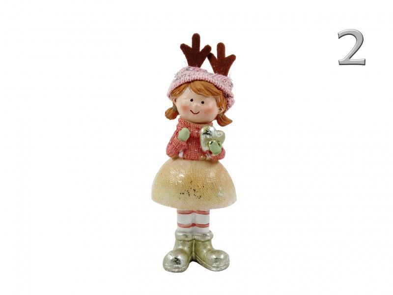 Gyerek figura szarvasos sapkában 16cm 2féle 01272