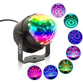 Led RGB mini disco lámpa hangvezérlés, távirányítóval