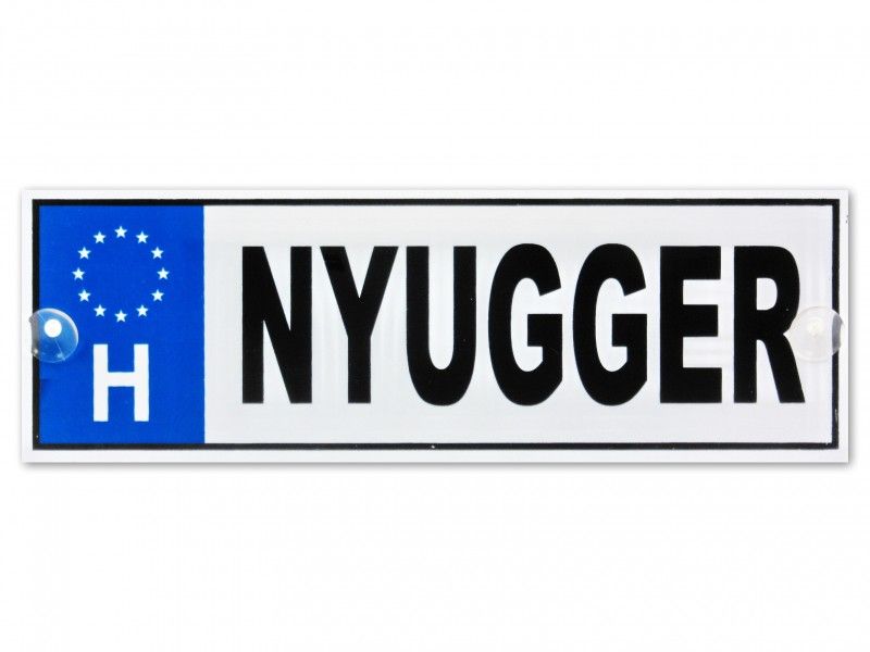 Rendszámtábla Nyugger 33x44cm DR051 - Tréfás rendszámtábla