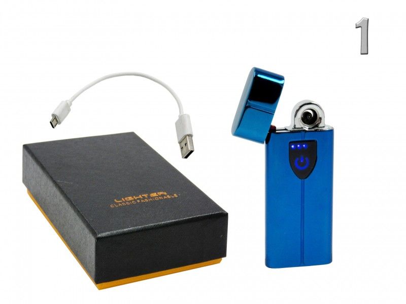 Elektromos öngyújtó USB kábellel díszdobozban 3,2x8cm BD-933 5féle színben - Elektromos öngyújtók