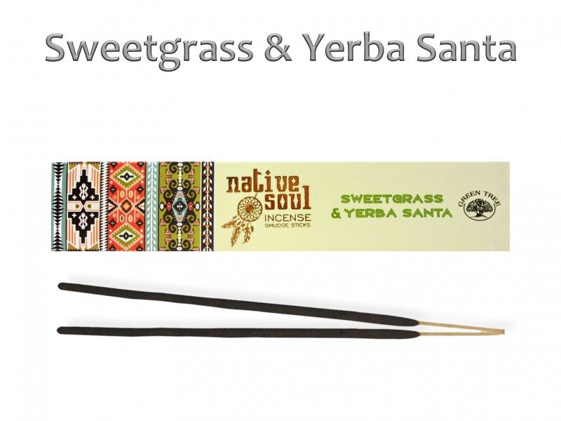 Füstölő pálcika Sweet Grass and Yerba Santa 15g Green Tree
