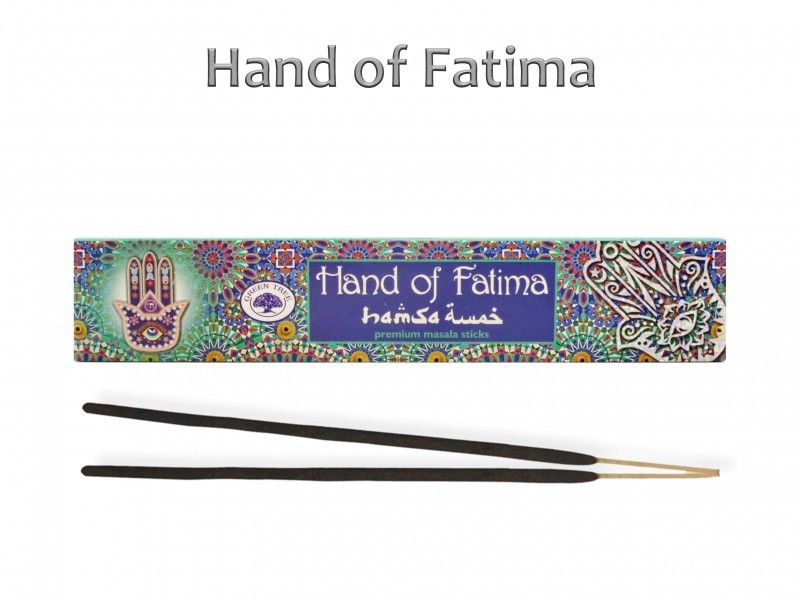 Füstölő pálcika Hand of Fatima 15g Green Tree