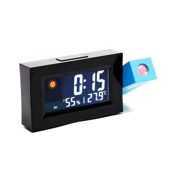 Projektoros hangvezérléses Digitális Led ébresztő Óra naptár, hőmérséklet - 8290