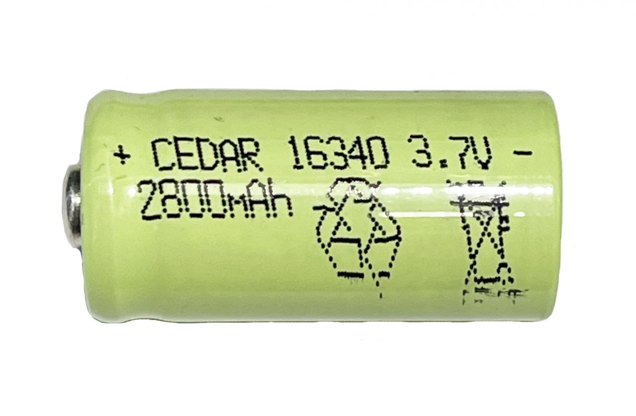 Akkumulátor Li-ion 16340 2800 mAh 3,7V - Cedar