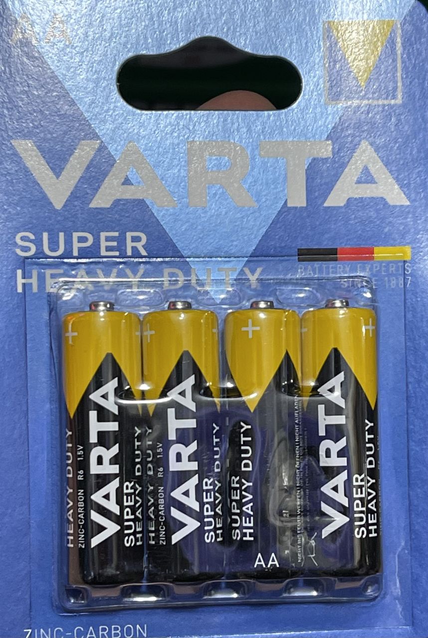 Elem Varta Super Heavy duty féltartós elem AA 1,5V ceruzaelem 4db