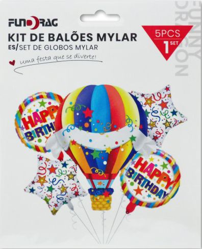 Lufi fólia szett Happy Birthday ballon 5db 258515