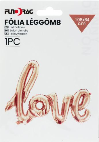 Lufi fólia Love rosegold 108x64cm 622235