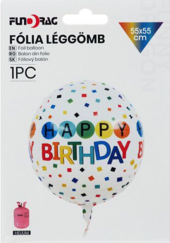 Lufi fólia Happy Birthday 55cm 622433