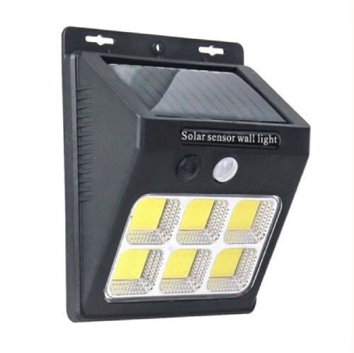 Vezeték nélküli Napelemes 6 COB LED fali lámpa fény-mozgásérzékelős - YX-601COB-6