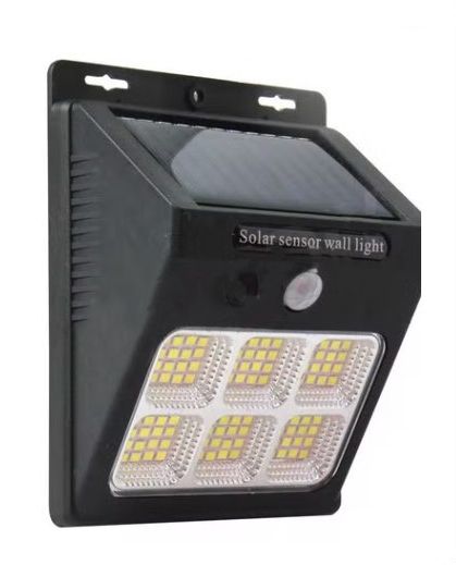 Vezeték nélküli Napelemes 96 LED fali lámpa fény-mozgásérzékelős - YX-601-96LED