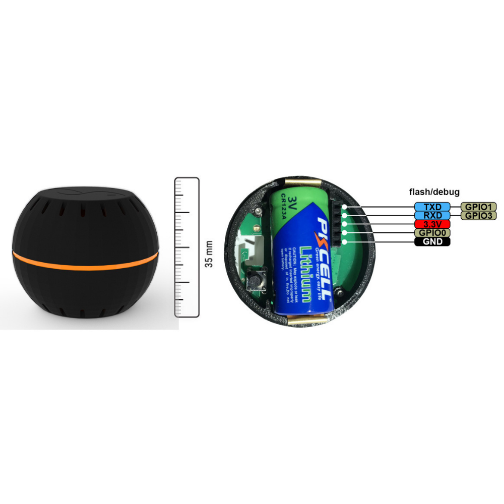 Shelly H&T Wi-Fi-s páratartalom és hőmérséklet szenzor (fekete)