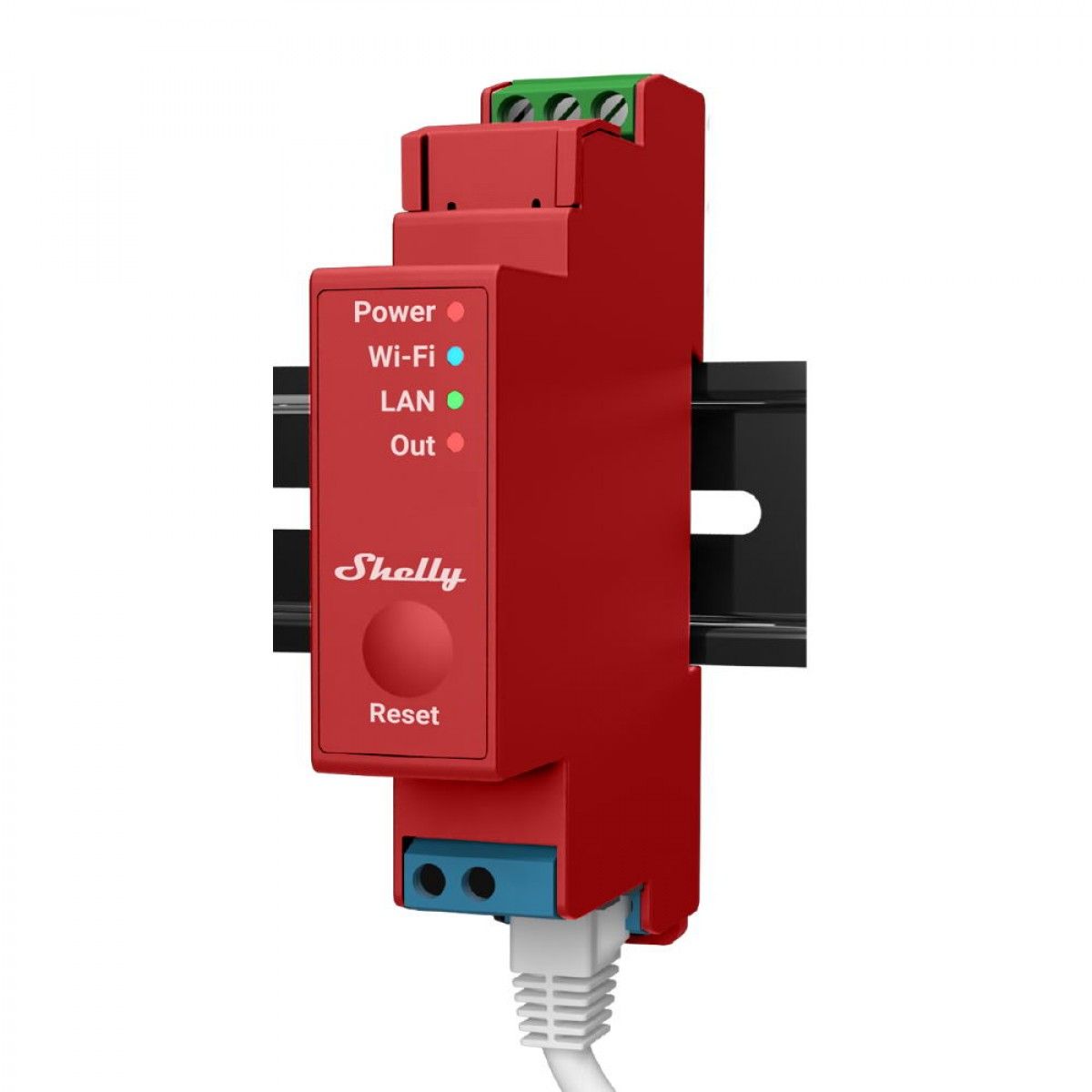 Shelly PRO 1PM DIN-sínre szerelhető WiFi + Ethernet + Bluetooth kompatibilis, 16A okosrelé, áramfogyasztás-méréssel