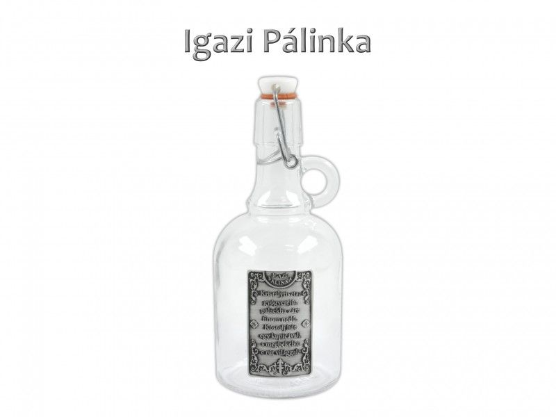 Óncimkés Füles csatosüveg Igazi pálinka Kristálytiszta, gyógyerejű... 0,5l - Óncimkés csatos üveg