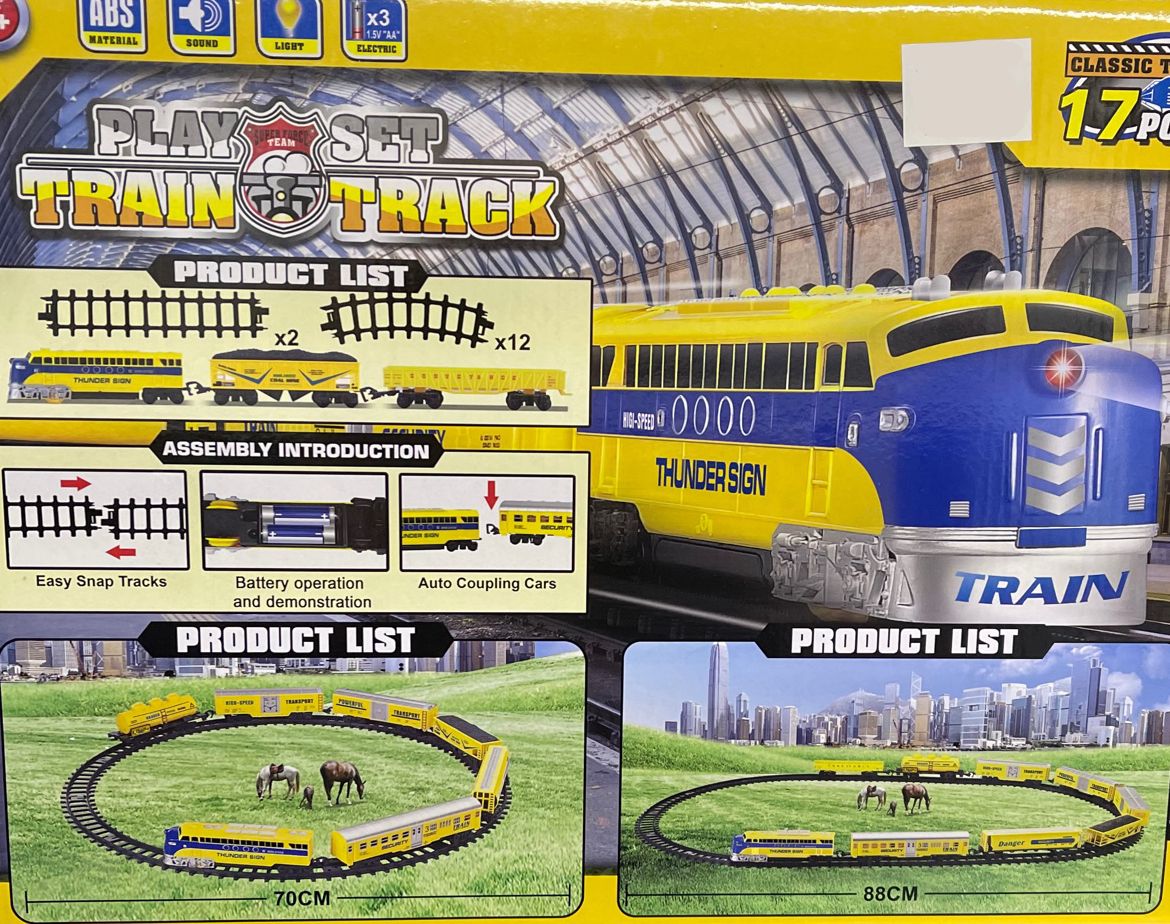 Elemes vonat pálya szett - Play set Train track 3 db-os - No.JHX6605