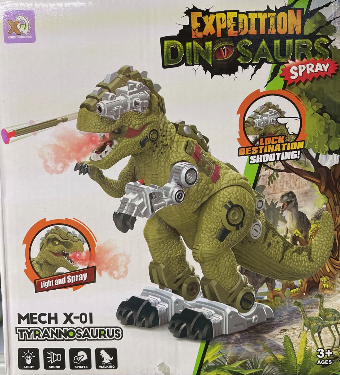 Elemes Expedition Dinosaurus Mech X-01 Tyrannosaurus Dínó mozog, világít No.3360 - Gyerek játék