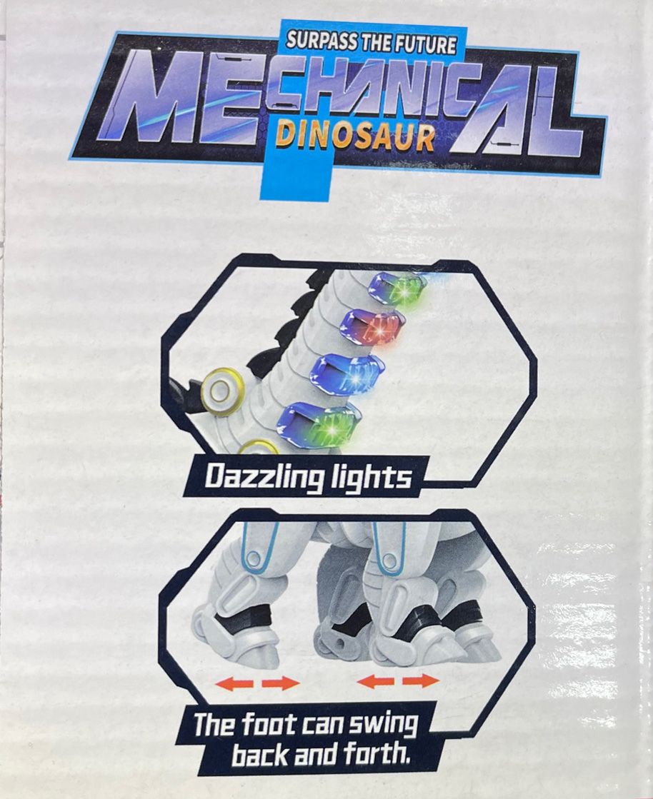 Elemes Mechanical Dinosaur Dínó mozog, világít No.3356 - Gyerek játék